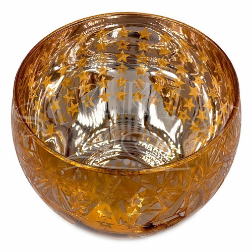 Lampion szklany `Orange Christmas`